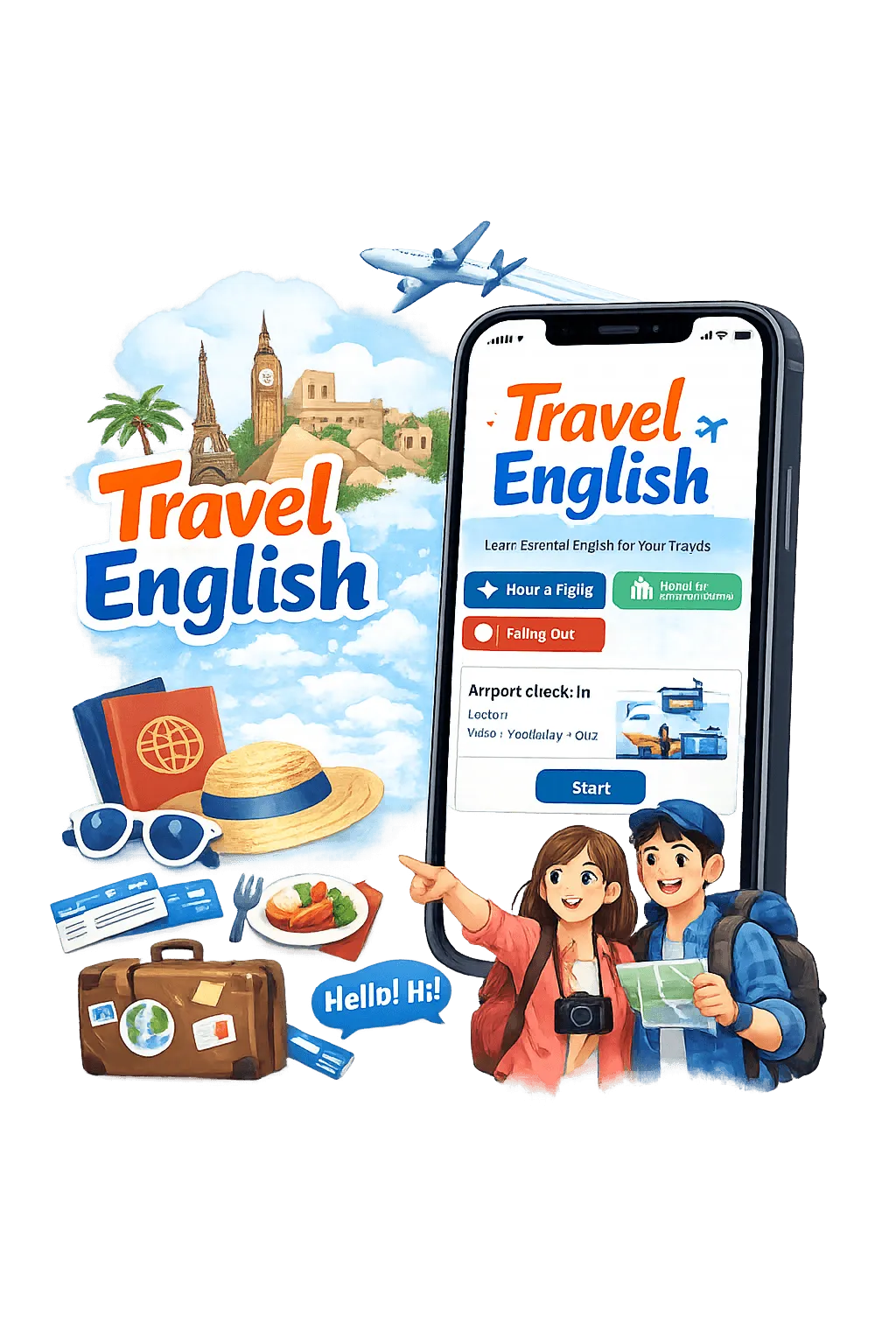 Travel English app preview
